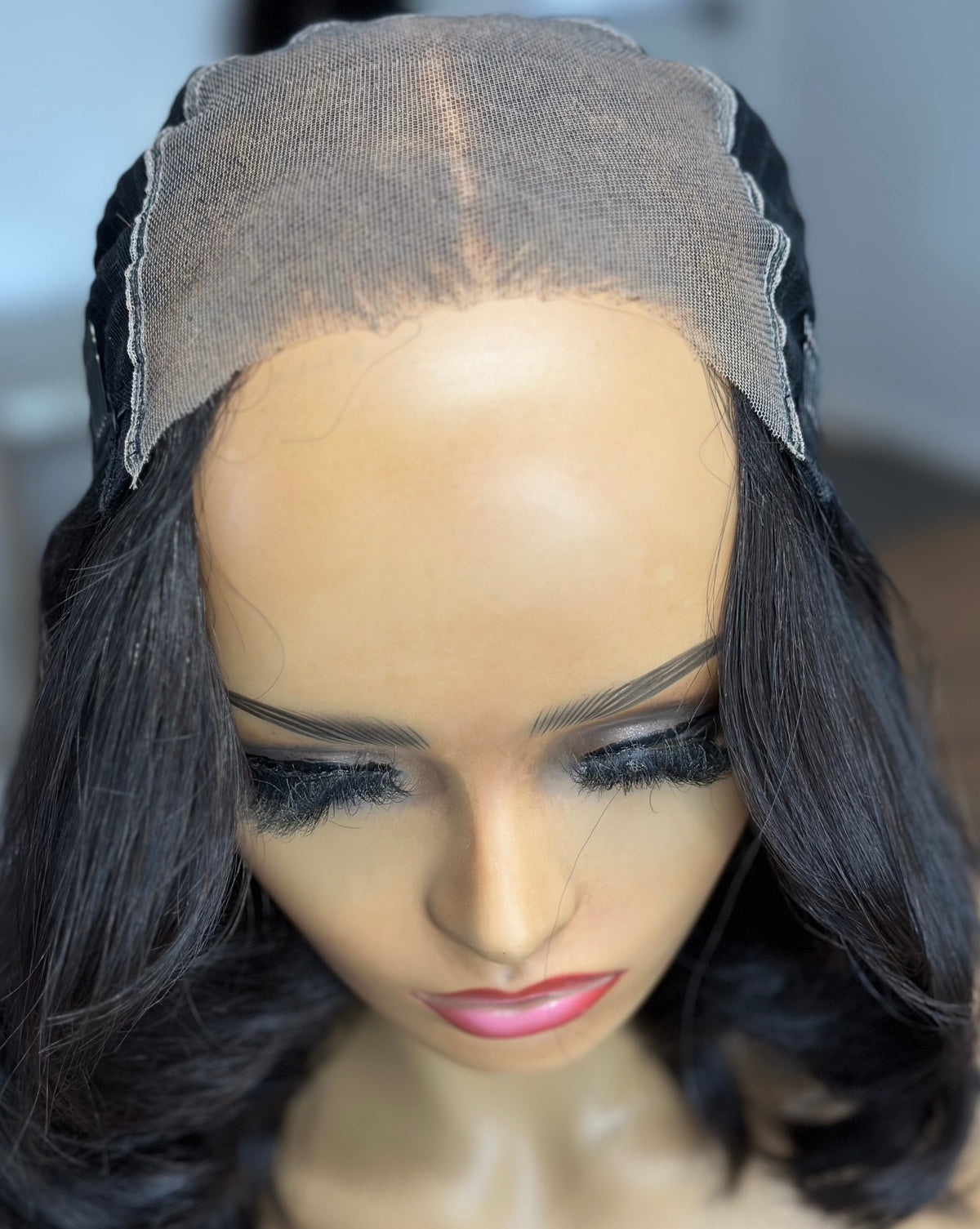 "Sidney" Cambodian Wavy 5x5 Glue Less Closure Wig